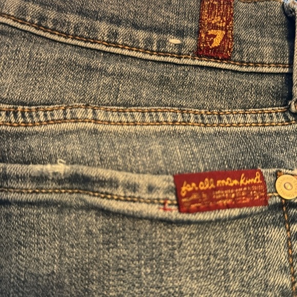 7 for all mankind b(air) ankle skinny stretch light wash jeans sz 30 - Picture 5 of 11